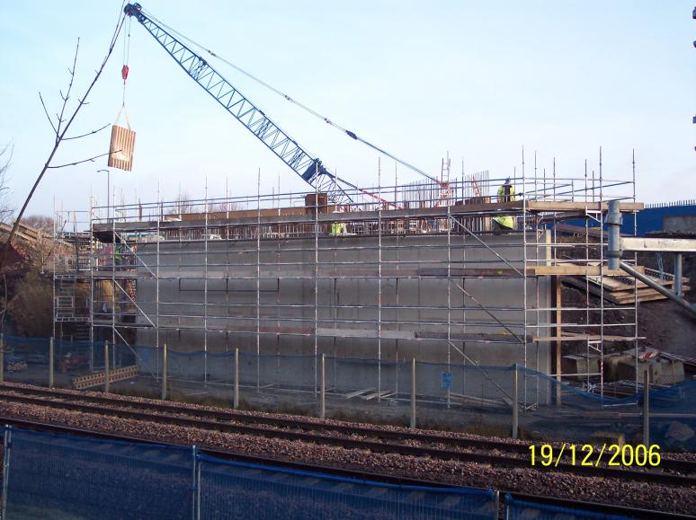 North Abutment - formwork being removed