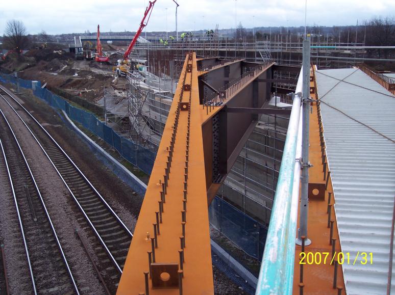 Bridge Girders side trimmer beam installed