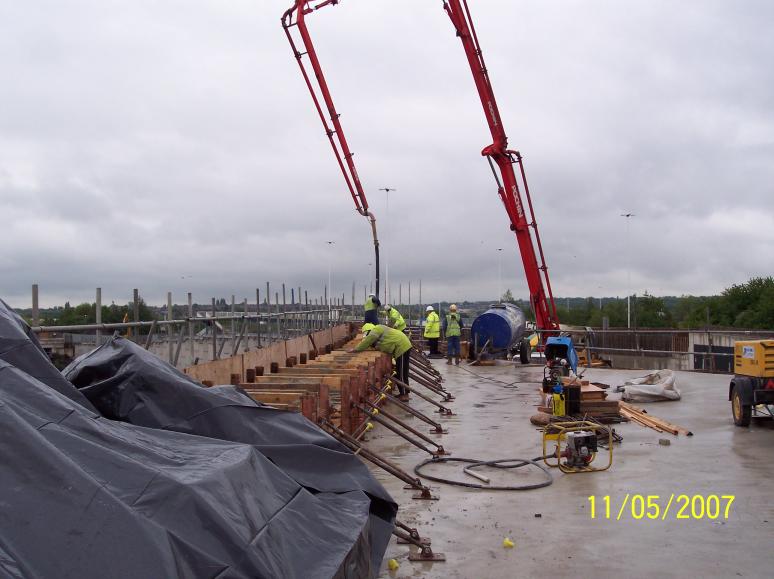 East Parapet being Cast