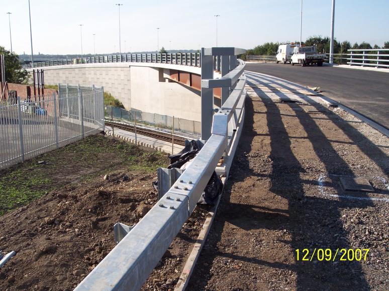 Safety Barrier connection to the Parapets
