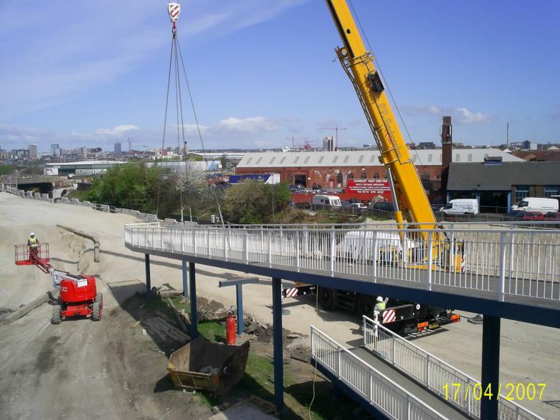 Old Footbridge Ramp switched + crane removal