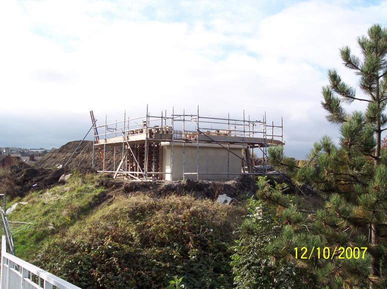 Abutment under construction