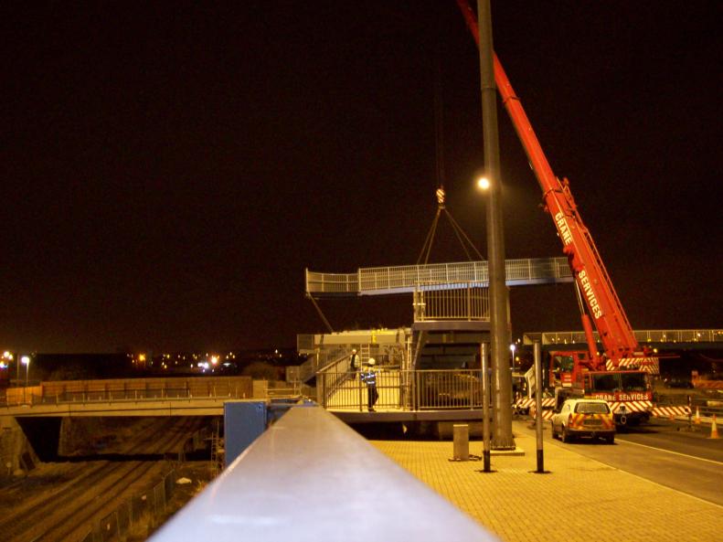 Ramps being erected on nights