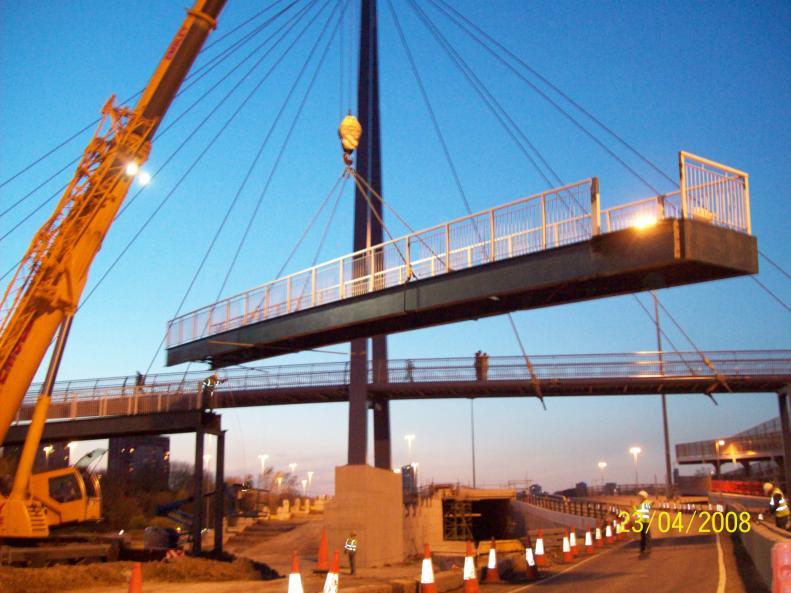 Old bridge being removed