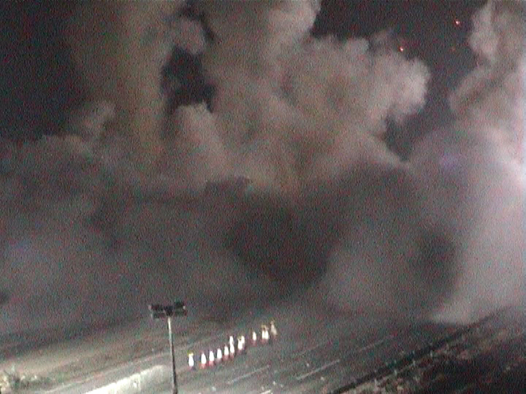 Blast dust cloud