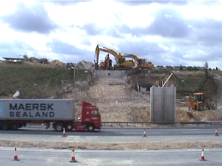 deck removed on embankment