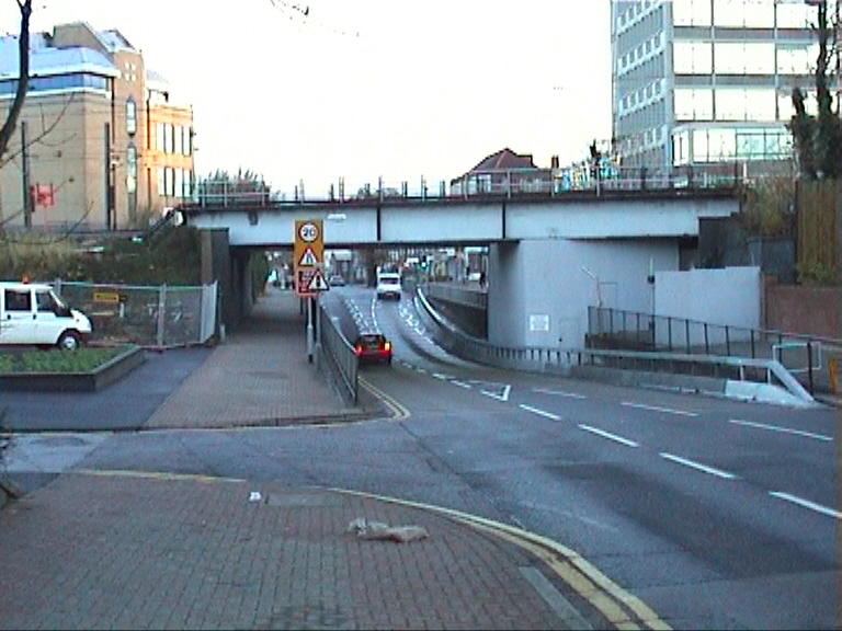 Existing Bridge with Hoarding 