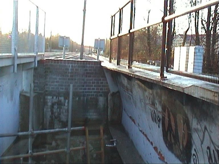 Damaged bridge beam