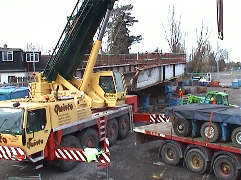 Existing Bridge being Jacked down and SPMT's removed