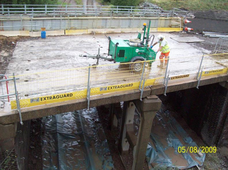 Last of the holes being drilled for the lifting chains