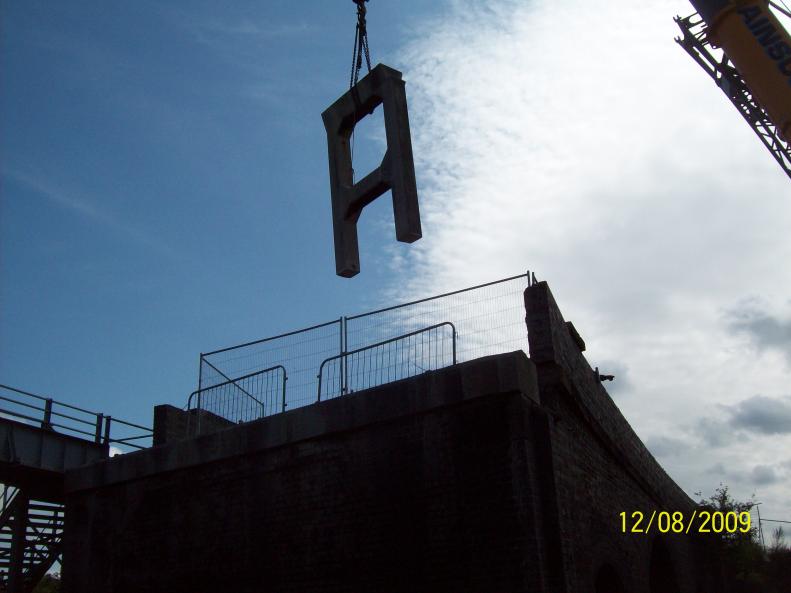 2nd Trestle being lifted out.