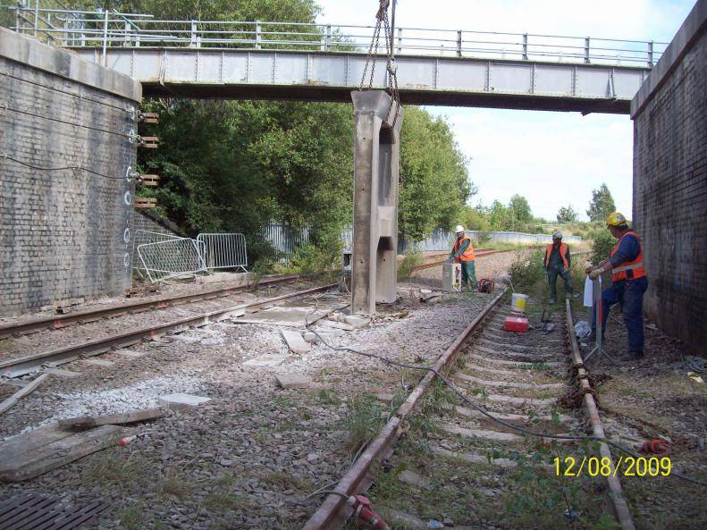 Final trestle being cut through