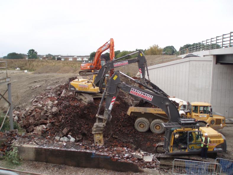 Clear up of the brickwork 