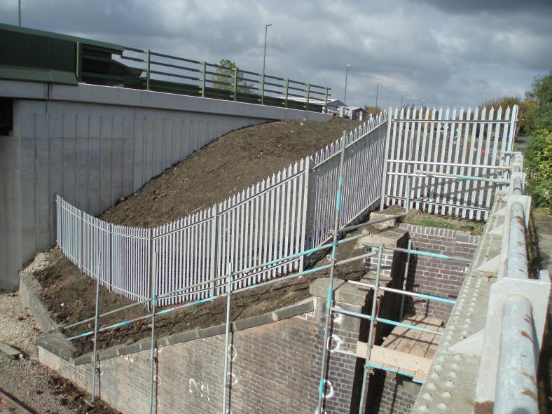 Fence installed on the North Abutment.