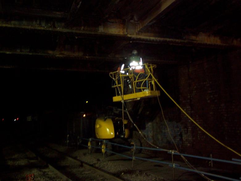 Works ongoing under the bridge 