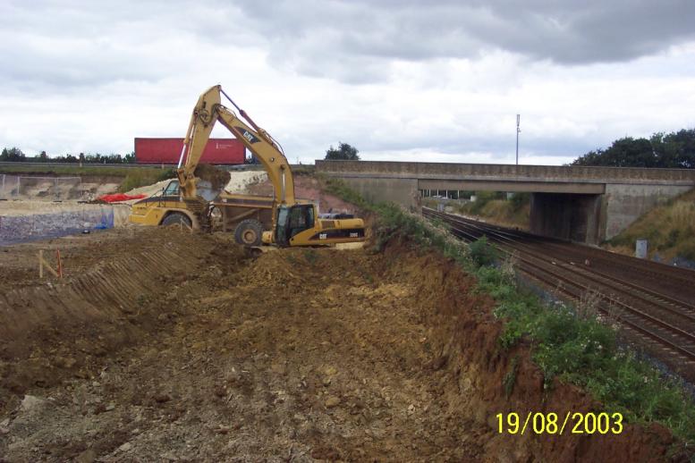 Excavation on the South abutment