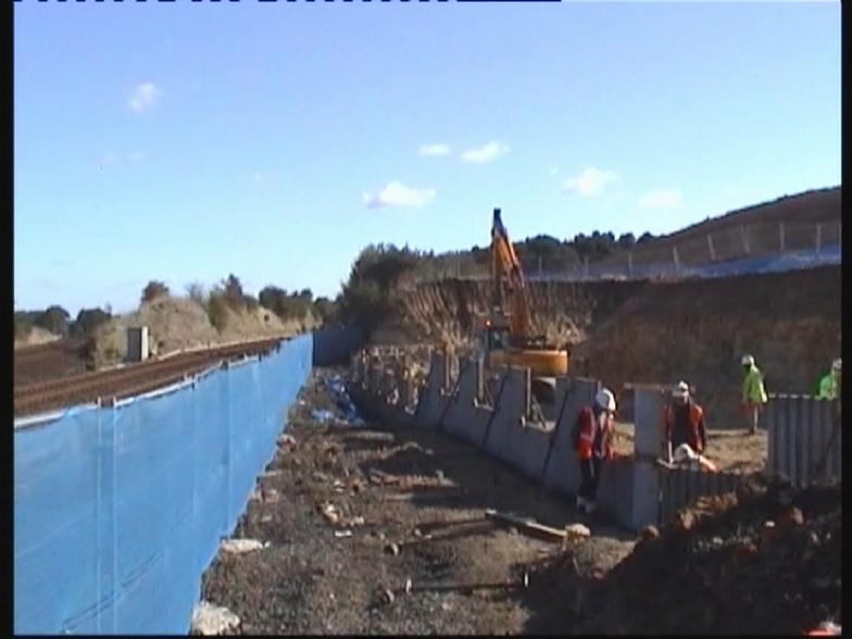 South Abutment Panels being installed