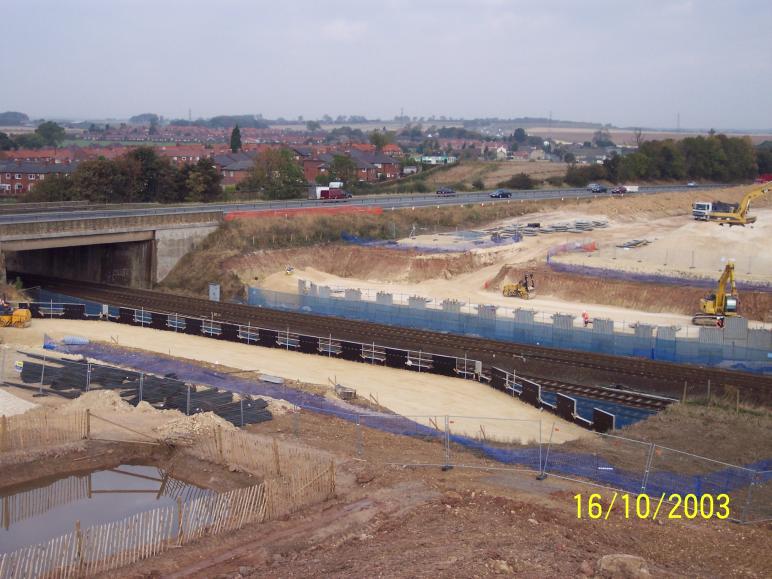 Panels progressing on both abutments