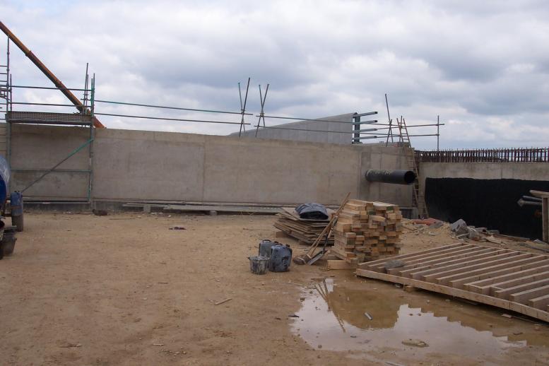 Formwork Removed from the deck and screen walls