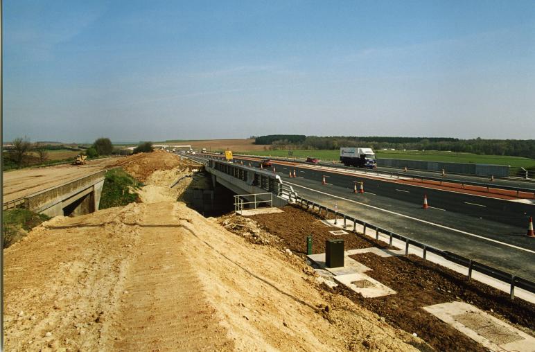 Micklefield Open to traffic with the old bridge ready of demolition.