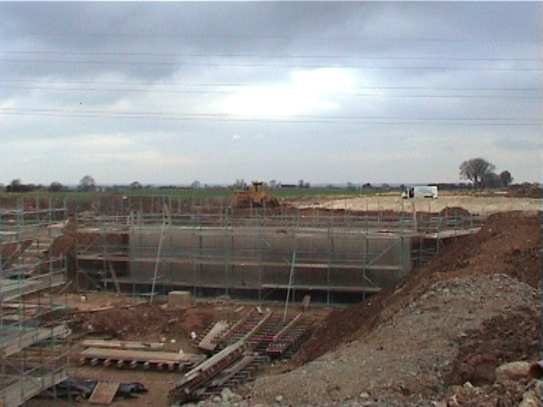 East Abutment cast with formwork removed 