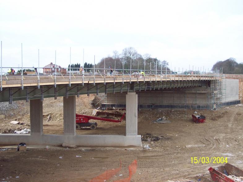 Scaffold removed from the central columns