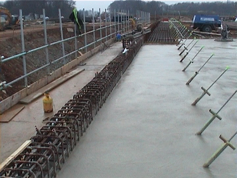 Concrete placed to East Screen wall and deck