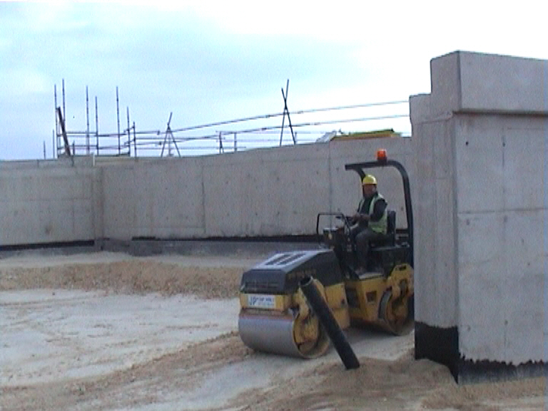 Back fill going in to the East abutment 