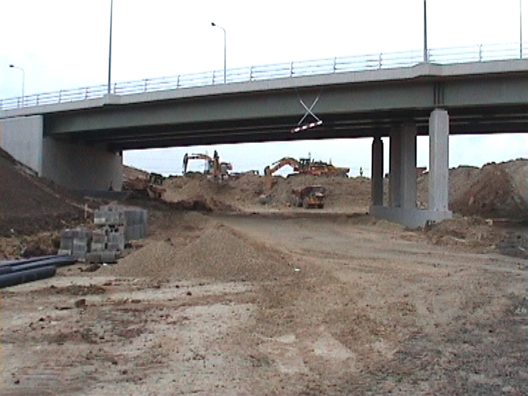 Dig started on the old road embankment.